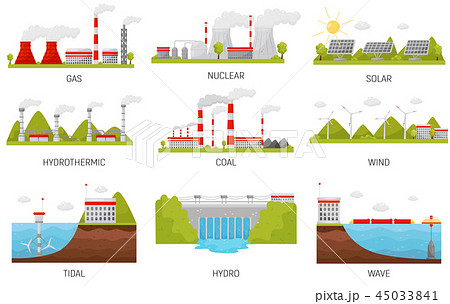 Alternative Energy Sources Hydroelectric のイラスト素材