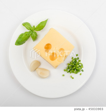 Restaurant Plate of Maasdam Cheese  45033903