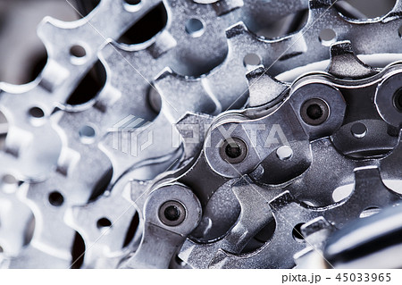 Mountain bike rear cassette macro shot. CARTRIDGE 45033965