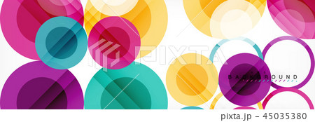 Overlapping circles design background 45035380