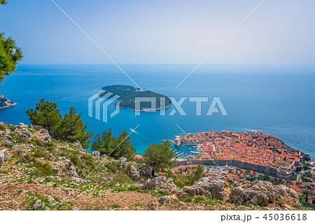 Dubrovnik Old Town from above 45036618