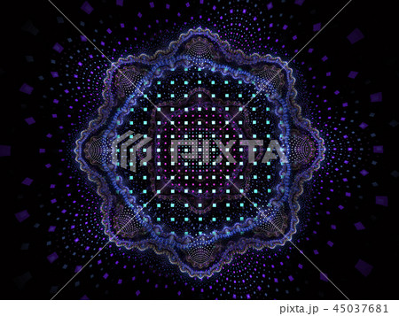 Layered floral star Woven texture fractal abstract 45037681