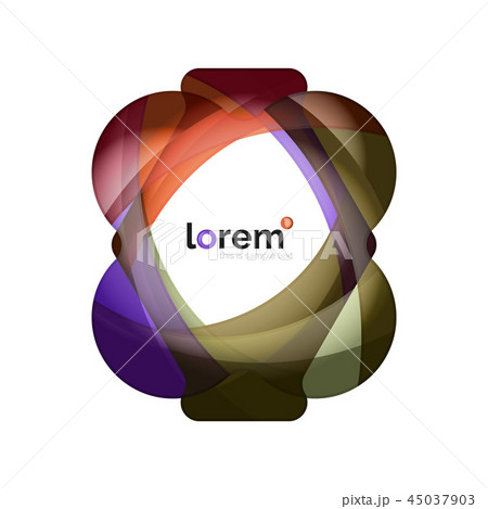 Abstract geometric design logo made of flowing elements 45037903