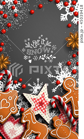 Mobile phone Christmas wallpaper, gingerbread and Mobile phone Christmas wallpaper, gingerbread and 45039418