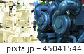 Equipment, cables, pipes and valves on a ship 45041544