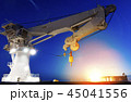 Offshore heavy lift crane at sea by night  45041556