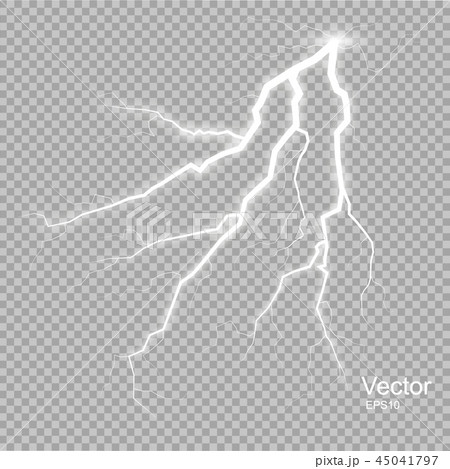 Storm with Lightning isolated on transparent background. 45041797