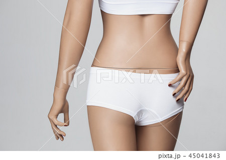 The female mannequin over gray studio background 45041843