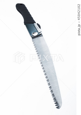 new folding hacksaw on white background new folding hacksaw on white background 45042102