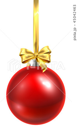 Bauble Christmas Ball Glass Ornament Red Bauble Christmas Ball Glass Ornament Red 45042463