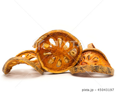 slices of dried bael fruit. 45043197