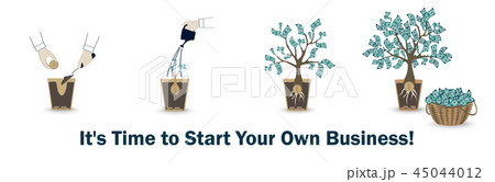 Infographics financial profit growth steps. Vector illustration 45044012