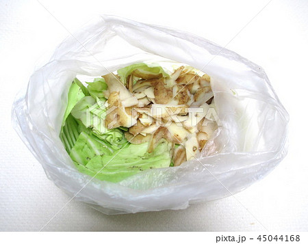 ビニール袋に入れた生ゴミ　 45044168