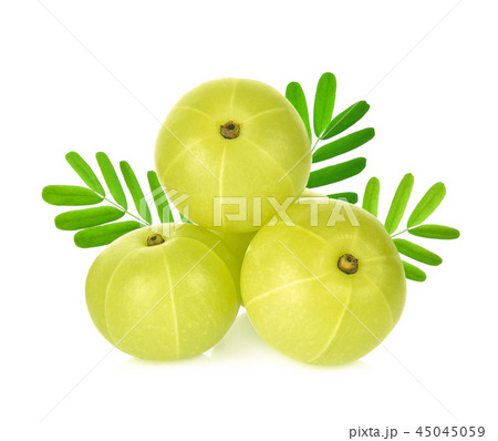Indian gooseberry isolated on white background Indian gooseberry isolated on white background 45045059