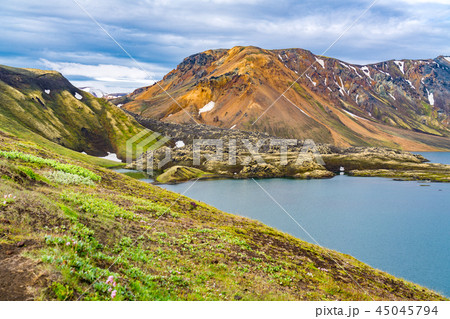 Icelandic landscape of beautiful mountain Icelandic landscape of beautiful mountain 45045794