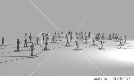 3D rendering with social communication and network 45046414