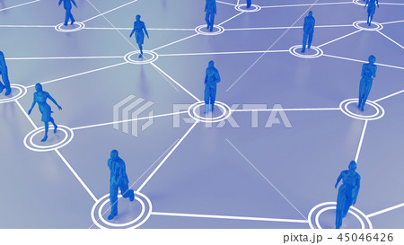 3D rendering with social communication and network 45046426