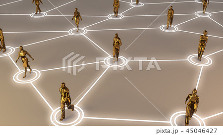 3D rendering with social communication and network 45046427