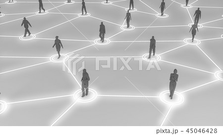 3D rendering with social communication and network 45046428