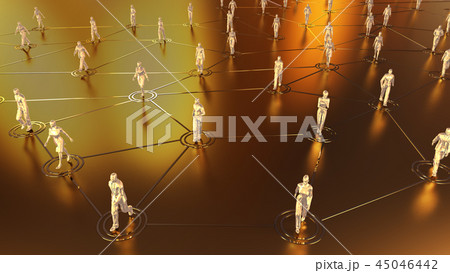 3D rendering with social communication and network 45046442