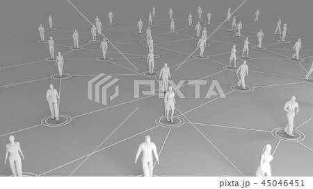 3D rendering with social communication and network 45046451