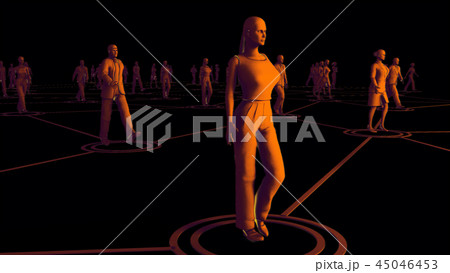 3D rendering with social communication and network 45046453