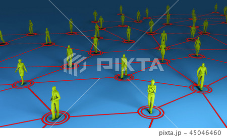 3D rendering with social communication and network 45046460