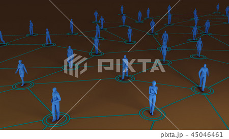 3D rendering with social communication and network 45046461