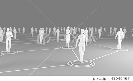 3D rendering with social communication and network 45046467