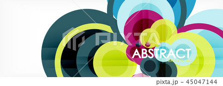 Overlapping circles design background 45047144