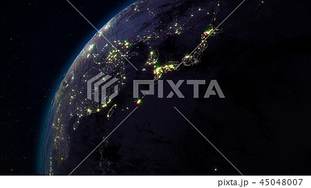 3D rendering of the planet Earth from space 45048007