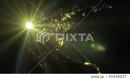 3D rendering of the planet Earth from space 3D rendering of the planet Earth from space 45048037