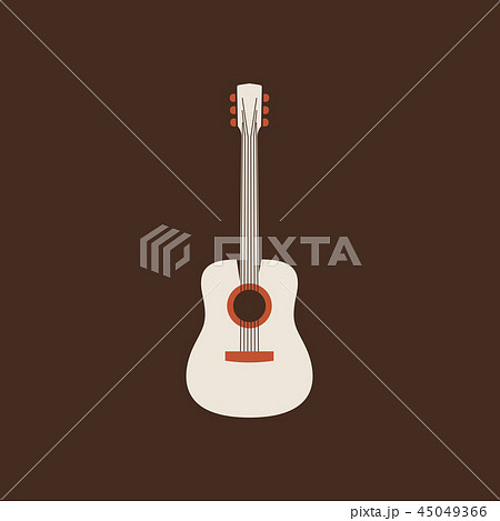 Acoustic guitar icon. Isolated Vector String ill. Acoustic guitar icon. Isolated Vector String ill. 45049366