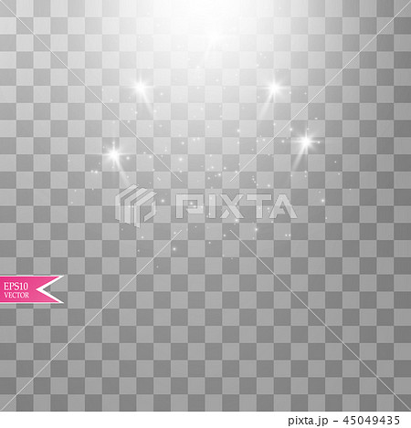 Vector white transparent energy spotlight scene with lightning background. Abstract light effect Vector white transparent energy spotlight scene with lightning background. Abstract light effect 45049435