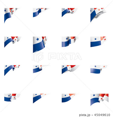 Panama flag, vector illustration on a white background 45049610