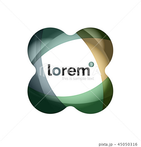 Abstract geometric design logo made of flowing elements Abstract geometric design logo made of flowing elements 45050316