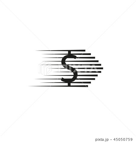 Vector fast coin logo combination. Speed money symbol or icon. Unique cash and digital logotype 45050759