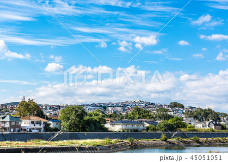 青空 住宅街 青空 住宅街 45051051