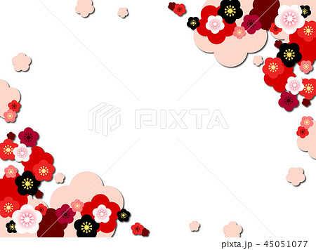 梅の花の背景のイラスト素材