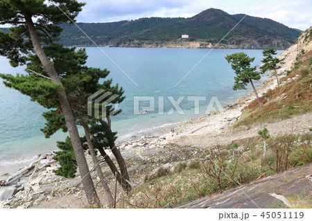 金華山黄金山神社参道から牡鹿半島と金華山瀬戸を望む 金華山黄金山神社参道から牡鹿半島と金華山瀬戸を望む 45051119