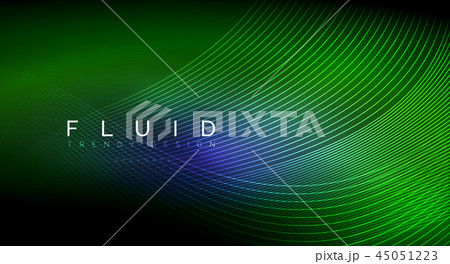 Digital flowing wave particles abstract background Digital flowing wave particles abstract background 45051223