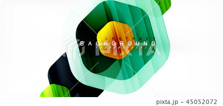Glossy color hexagons modern composition background, shiny glass design Glossy color hexagons modern composition background, shiny glass design 45052072