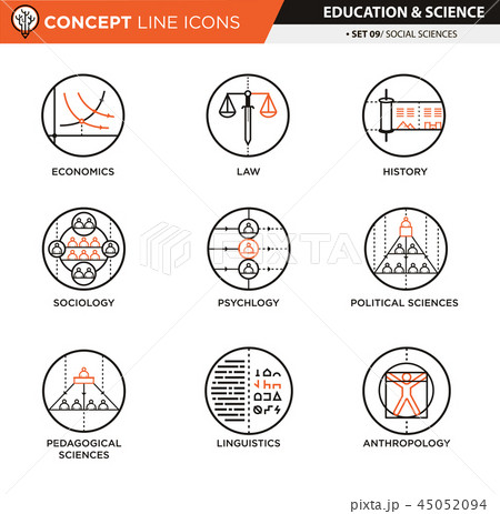 Concept Line Icons. Social sciences Concept Line Icons. Social sciences 45052094