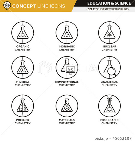 Concept Line Icons Set 12 Chemistry Concept Line Icons Set 12 Chemistry 45052107