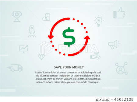 Vector template with an business illustration  45052109