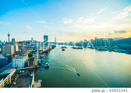 Beautiful architecture building cityscape of macau city Beautiful architecture building cityscape of macau city 45052342