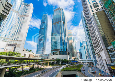 Beautiful architecture building skyscraper in hong kong city 45052550