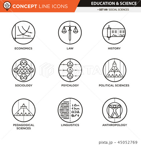 Concept Line Icons. Social sciences 45052769