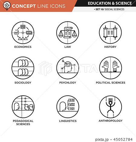 Concept Line Icons Set 10 Social sciences Concept Line Icons Set 10 Social sciences 45052784