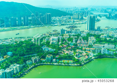 Beautiful architecture building cityscape in macau Beautiful architecture building cityscape in macau 45053268